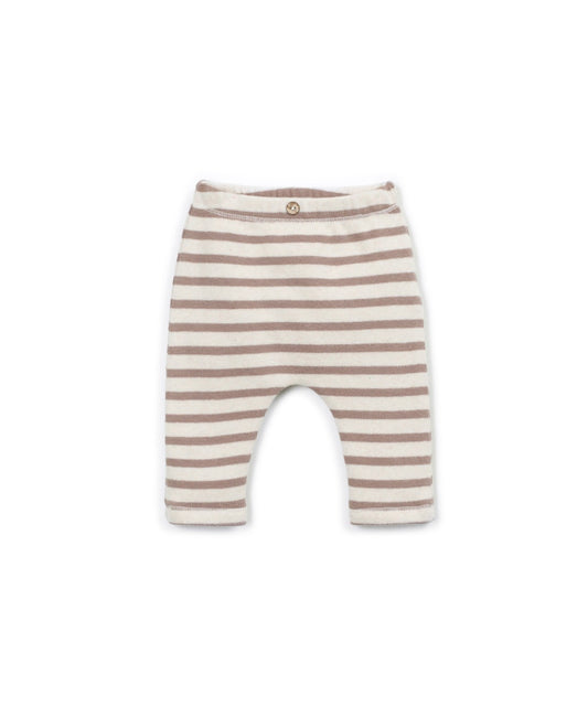 Leggings a rayas con interior perchado - Marrón claro - Play Up