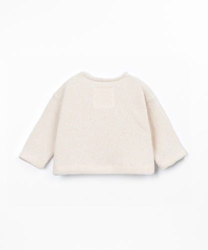 Sudadera con bolsillo e interior perchado - Beige - Play Up (detalle)