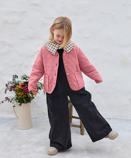 Chaqueta acolchada con escote en V (3-14 años) - Rosa - Play Up