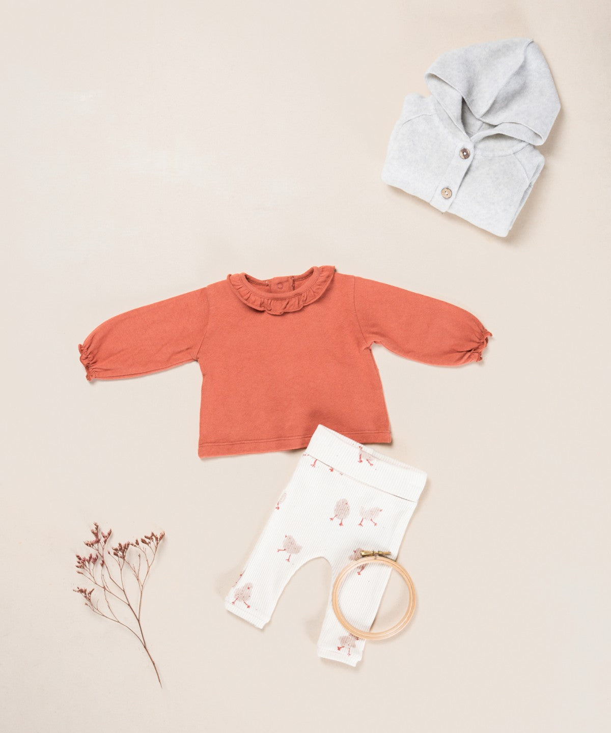 Chaqueta de forro polar con capucha - Beige