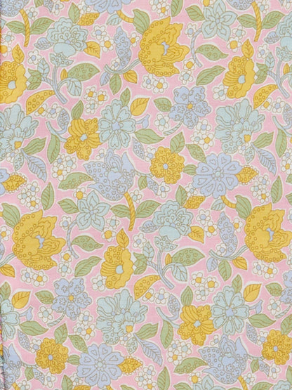 Vestido de tejido Liberty floral Laranjinha, rosa