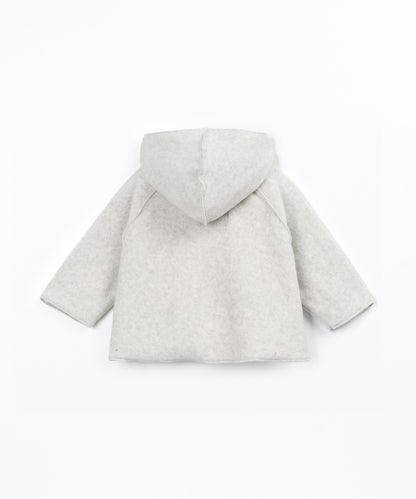 Chaqueta de forro polar con capucha - Beige