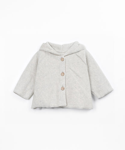 Chaqueta de forro polar con capucha - Beige