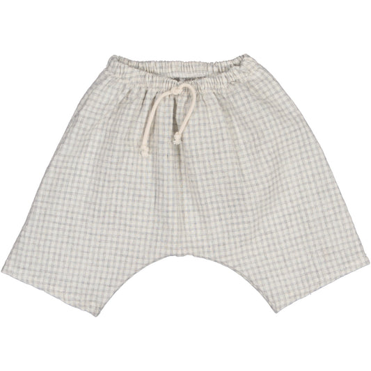 TEO - Pantalón baggy en tejido vichy gris 68% Co. 32% Pol.