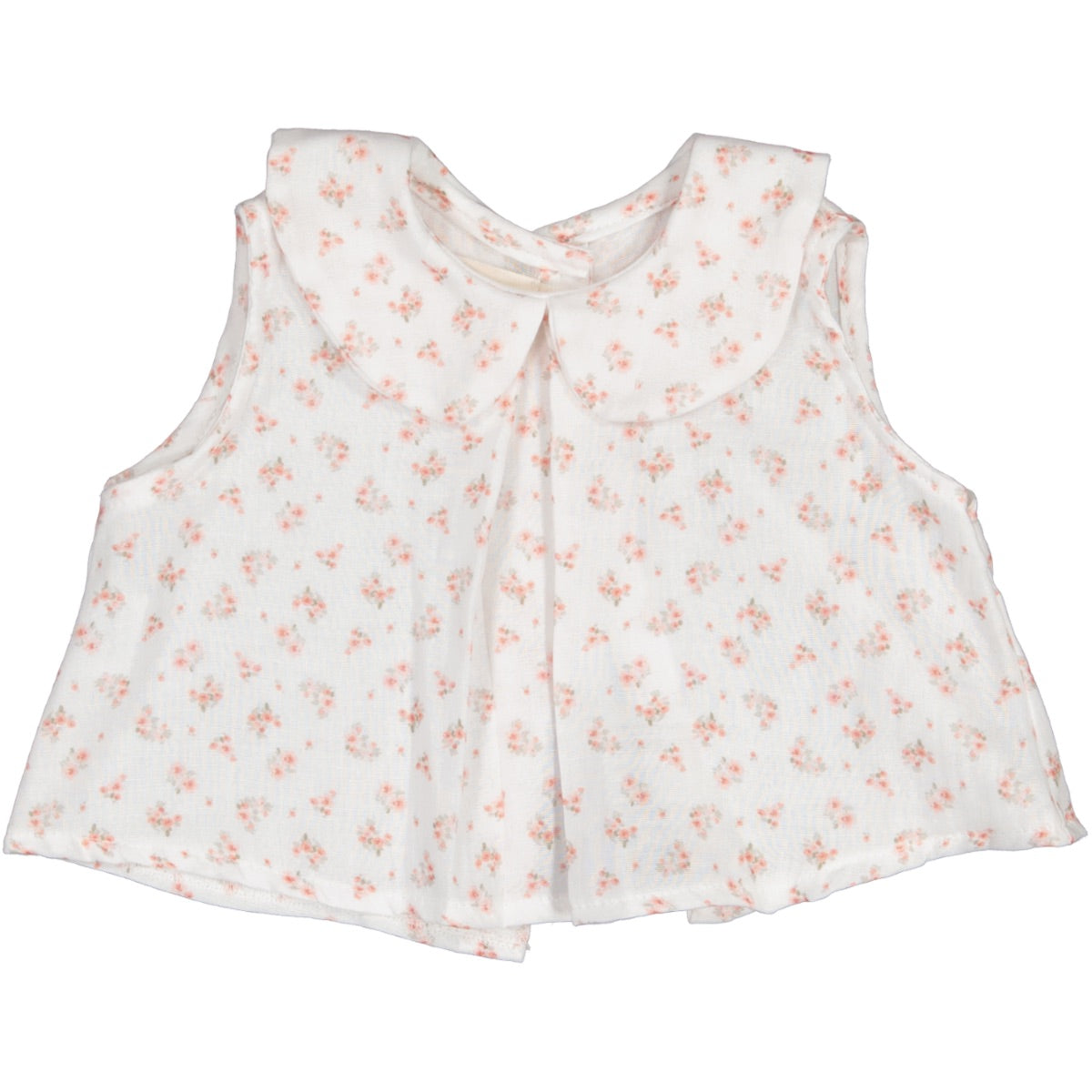 OLIVIA - Blusa s/m cuello pintor en tejido muselina flor 100% Co.