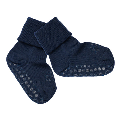Calcetines antideslizantes de lana merino GoBabyGo - Midnight Blue