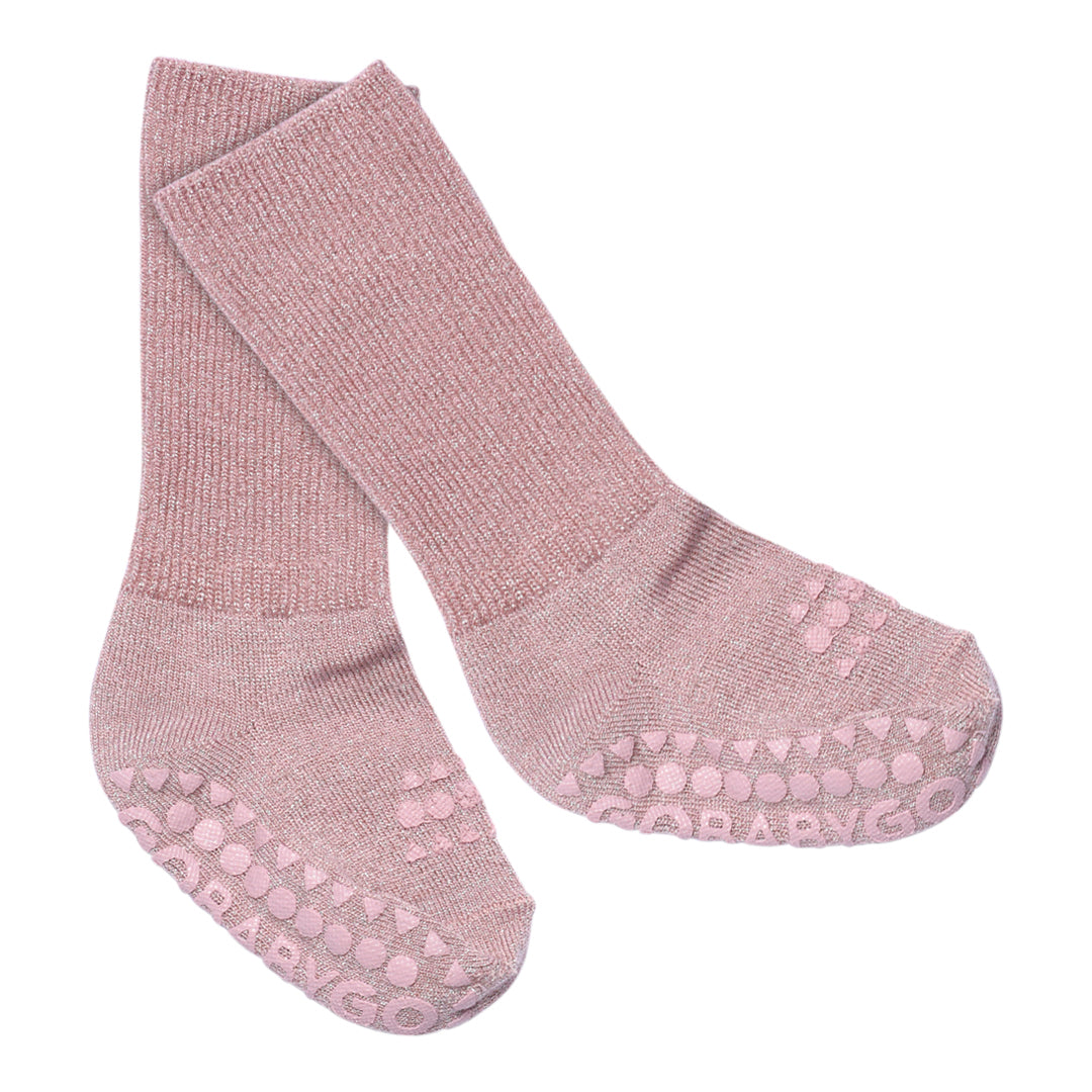 Calcetines antideslizantes de bambú con brillo GoBabyGo - Lavender
