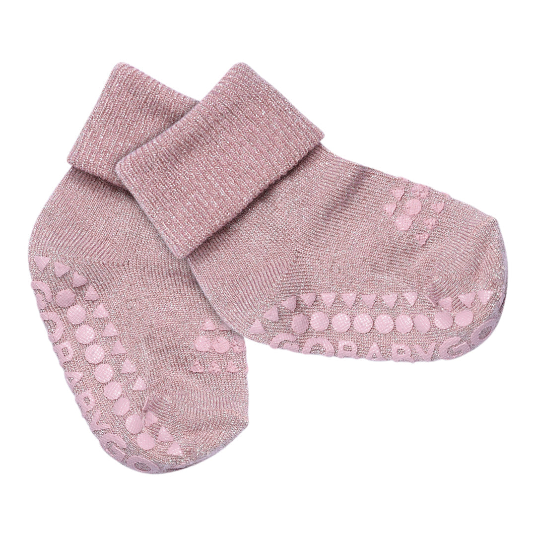 Calcetines antideslizantes de bambú con brillo GoBabyGo - Lavender