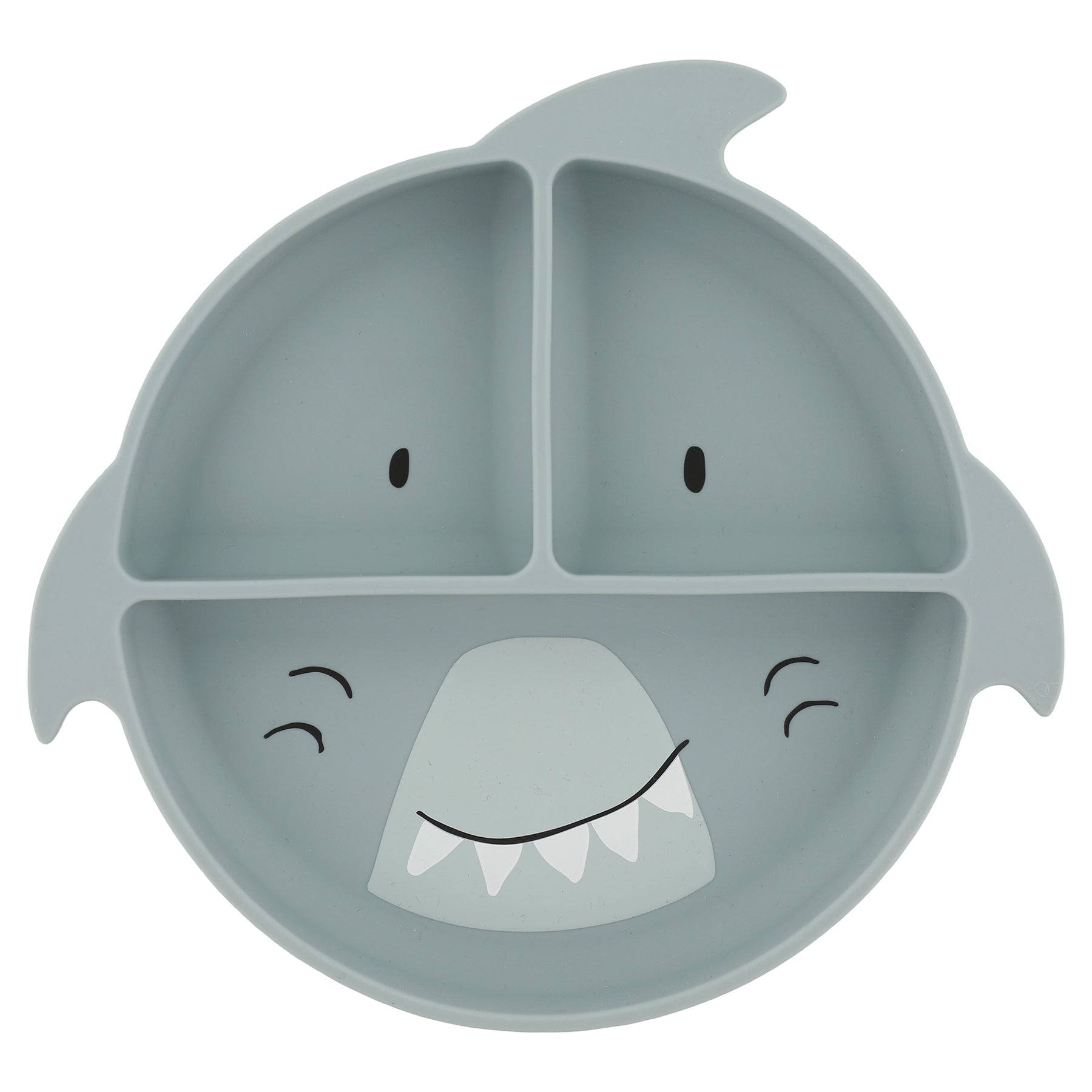 Plato compartimentado de silicona con ventosa - Mr. Shark | Trixie