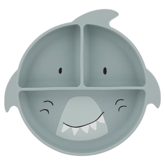 Plato compartimentado de silicona con ventosa - Mr. Shark | Trixie