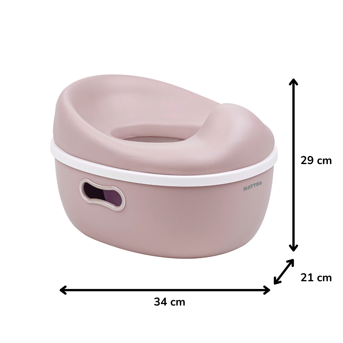 Orinal Nattou Potty evolutivo 3 en 1 Dusti Pink - uso