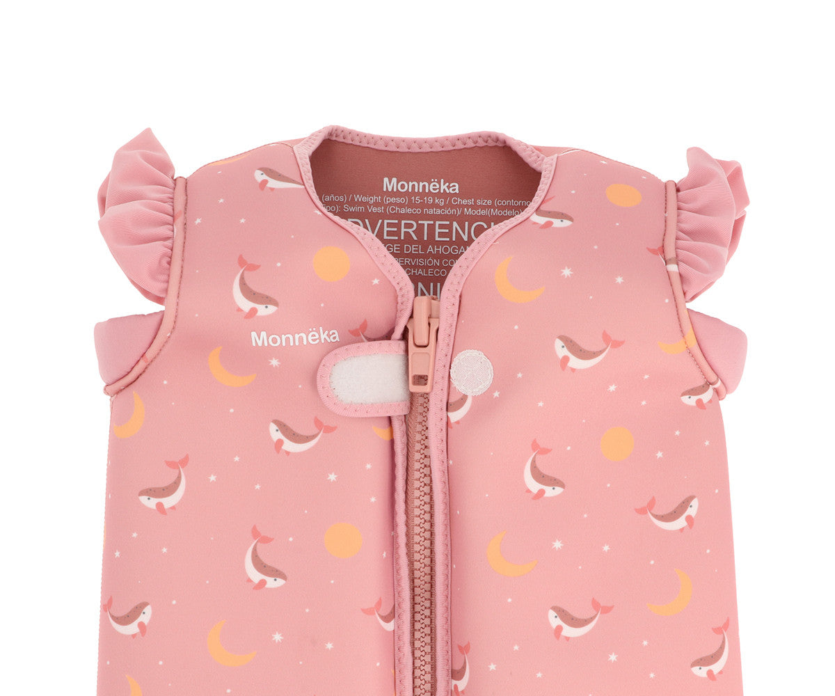 Chaleco Flotador Aprendizaje Whale Pink