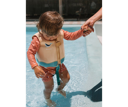 Chaleco Flotador Aprendizaje Whale Teal