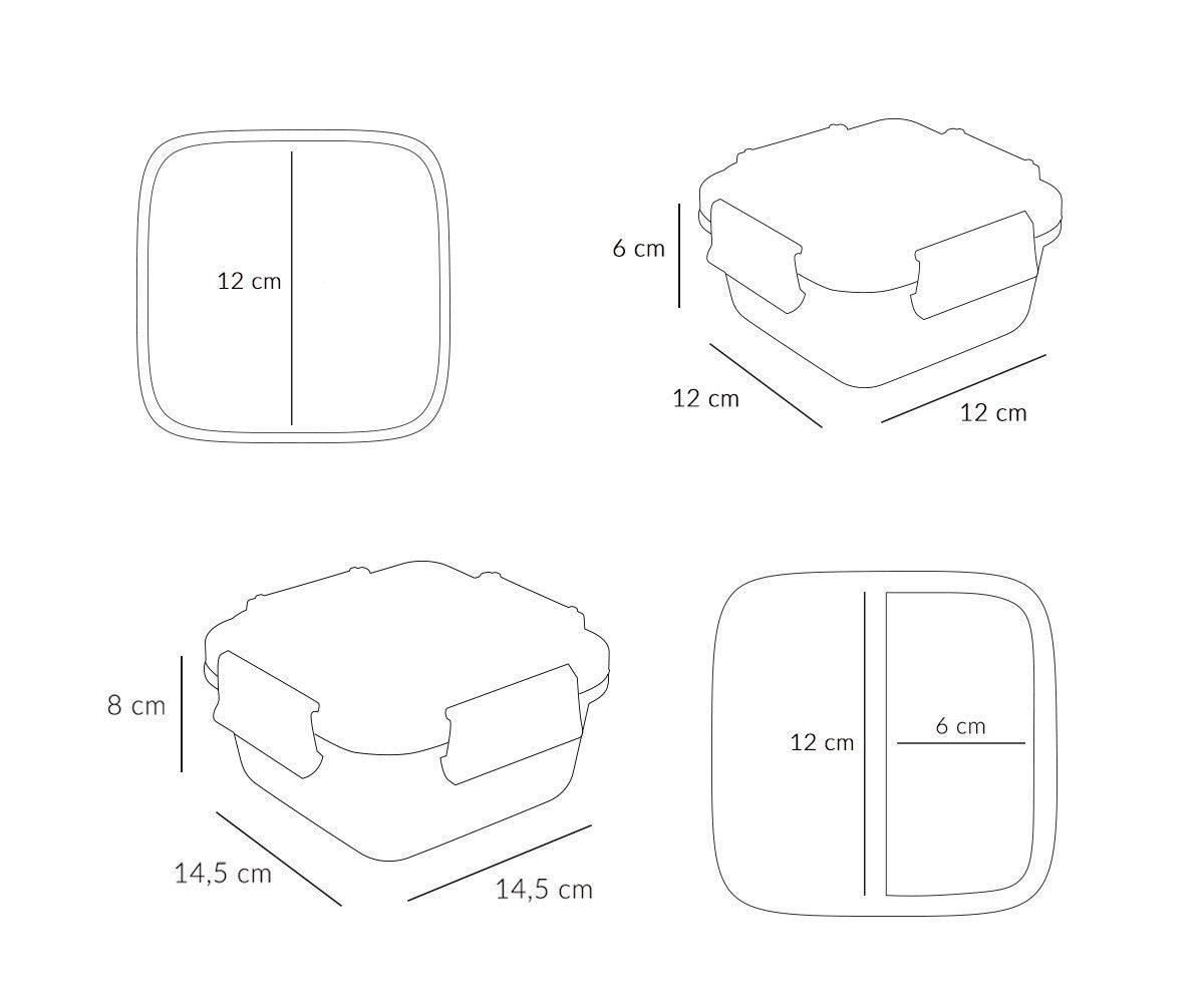 Caja almuerzo grande - Mouse Fairies | Tutete (medidas)