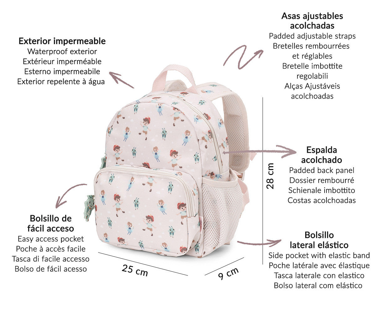 Mochila infantil - The Wooden Boy | Tutete (medidas)