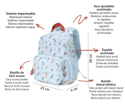 Mochila infantil - Circus Show | Tutete (medidas)