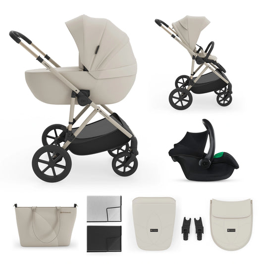 Cochecito Kinderkraft Prime 3 3 en 1 — Beige