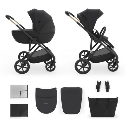 Cochecito Kinderkraft Prime 3 2 en 1 — Negro