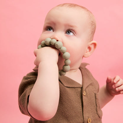 Mordedor anilla Beaded BIBS - Sage