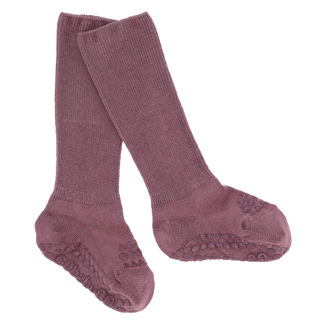 Calcetines antideslizantes de bambú GoBabyGo - Misty Plum