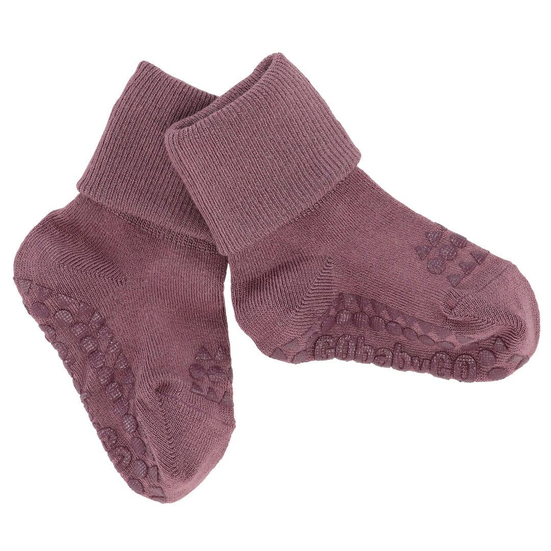 Calcetines antideslizantes de bambú GoBabyGo - Misty Plum