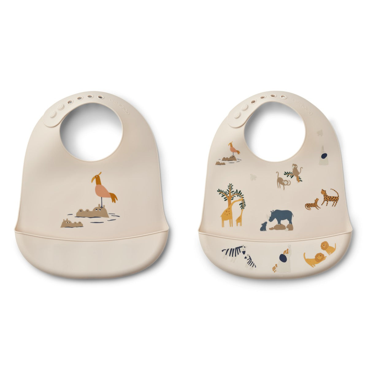 Tilda Printed Bib 2-Pack - All together / Sandy
