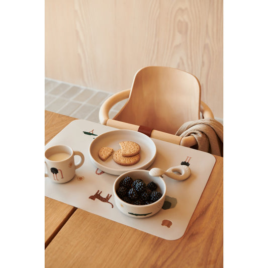 Vivi Printed Tableware Set - Safari sandy mix
