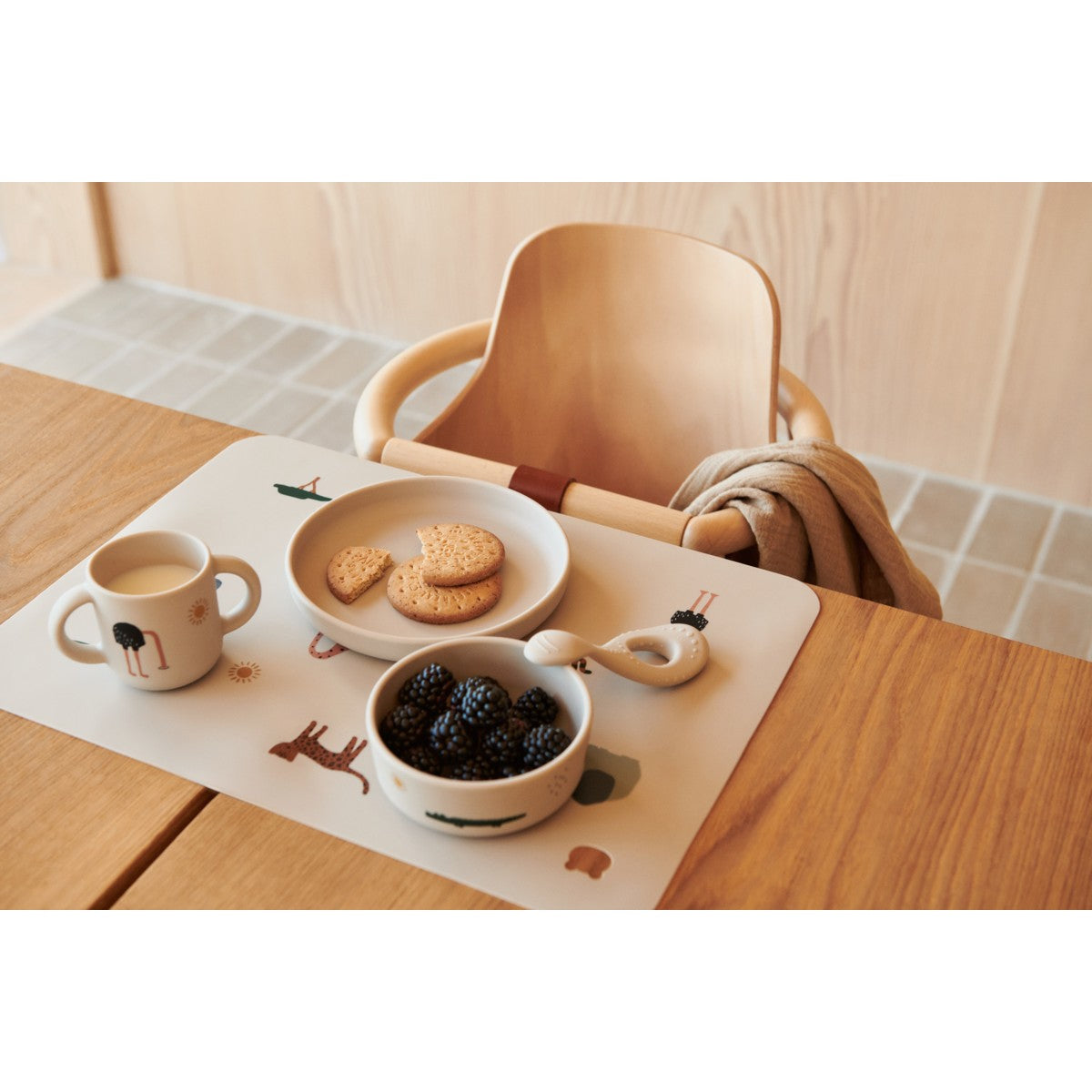 Vivi Printed Tableware Set - Safari sandy mix
