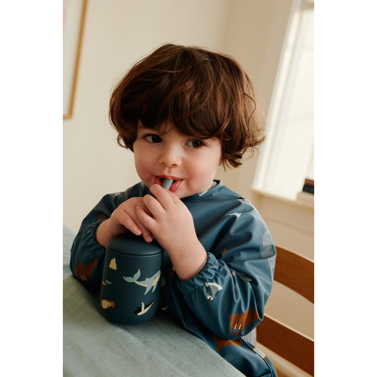 Merle Printed Cape Bib - Arctic Sea / Ocean view