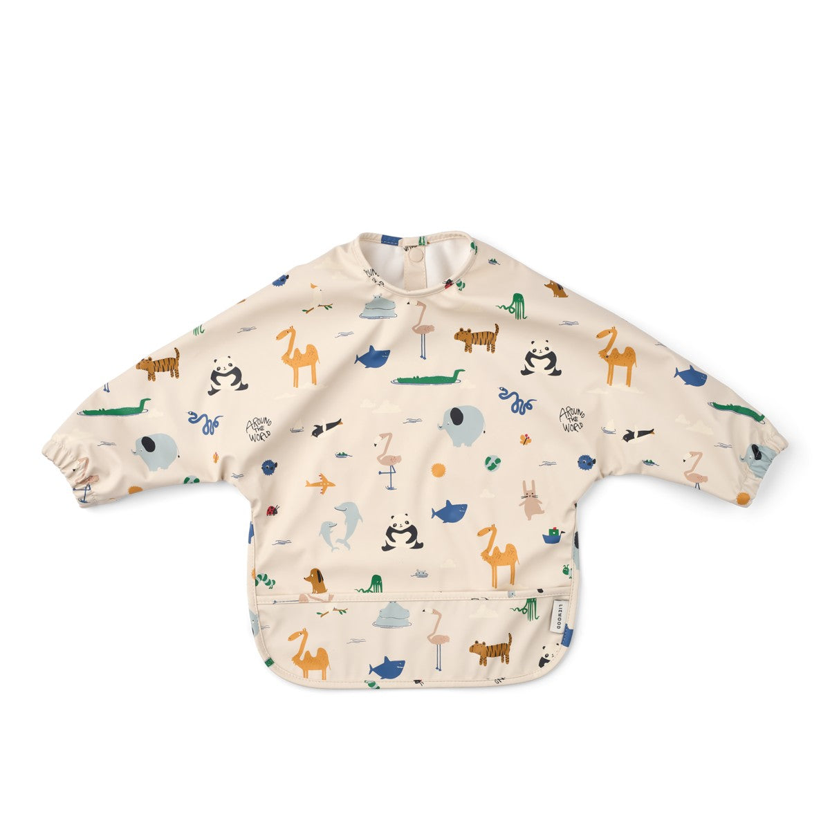 Merle Printed Cape Bib - Around the world / Sandy
