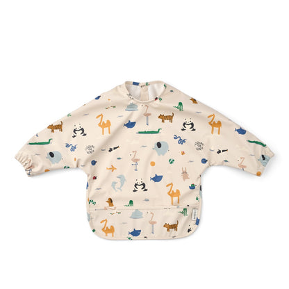 Merle Printed Cape Bib - Around the world / Sandy