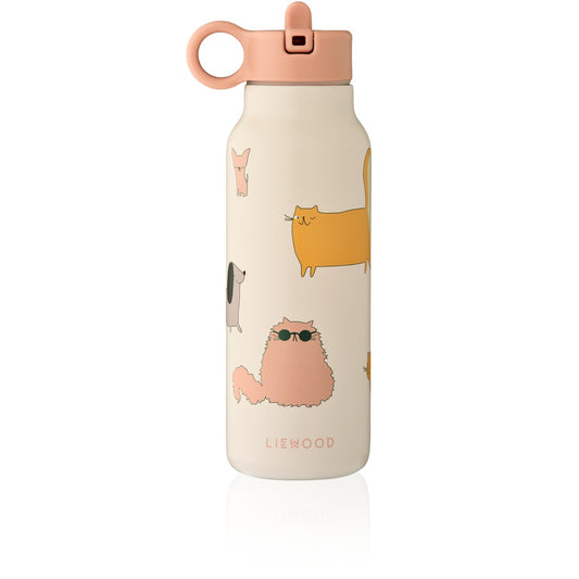 Falk Water Bottle 350 ml - Cats and Dogs / Sandy