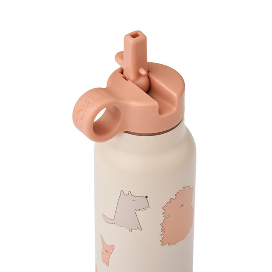 Falk Water Bottle 350 ml - Cats and Dogs / Sandy