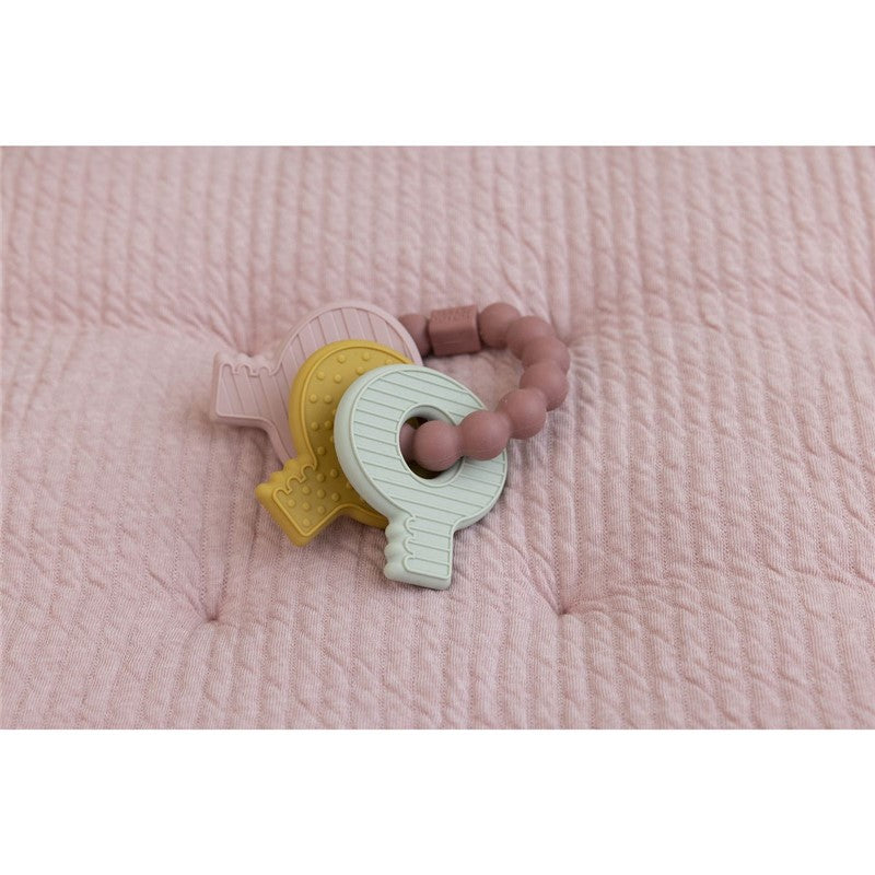 Mordedor Llavero Silicona Rosa Little Dutch