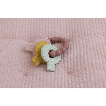 Mordedor Llavero Silicona Rosa Little Dutch