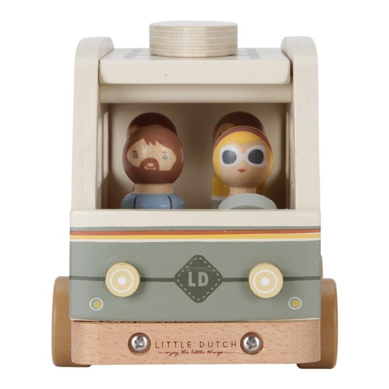 Furgoneta Retro y Muñecos Encajables FSC Little Dutch