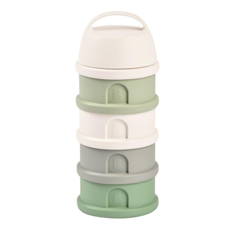 Caja dosificadora leche 4 compartimentos cotton / sage green
