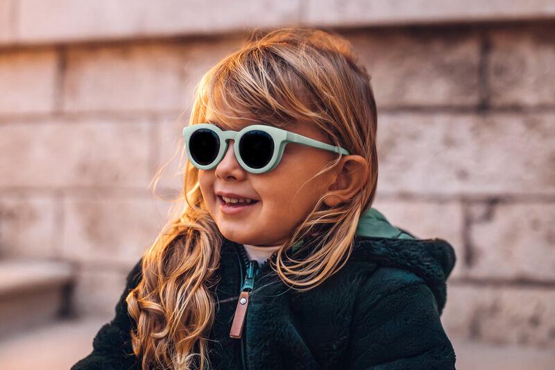 Gafas de sol 2-4 años Retro Happy Verde - detalle