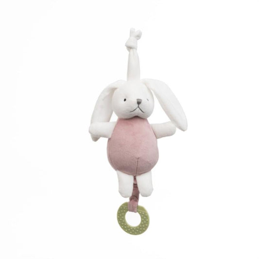 CONEJITO MUSICAL ROSA/BLANCO 18 CM
