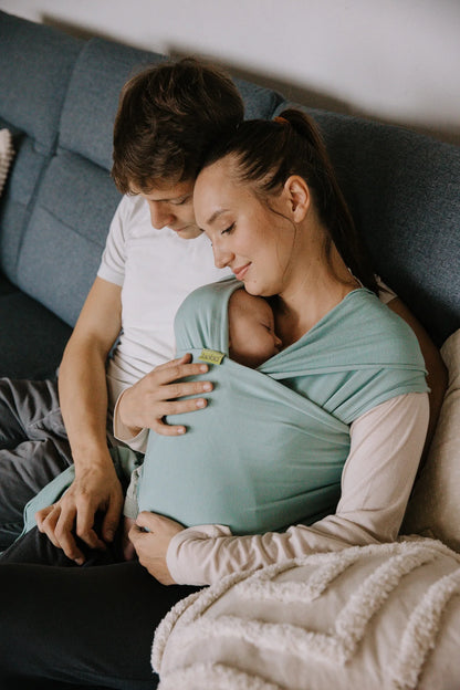 Fular elástico portabebés Boba Wrap Bambú Serenity Sea Mist Talla única