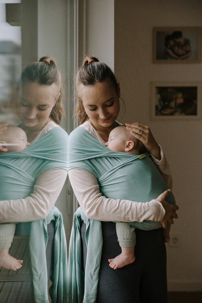 Fular elástico portabebés Boba Wrap Bambú Serenity Sea Mist Talla única