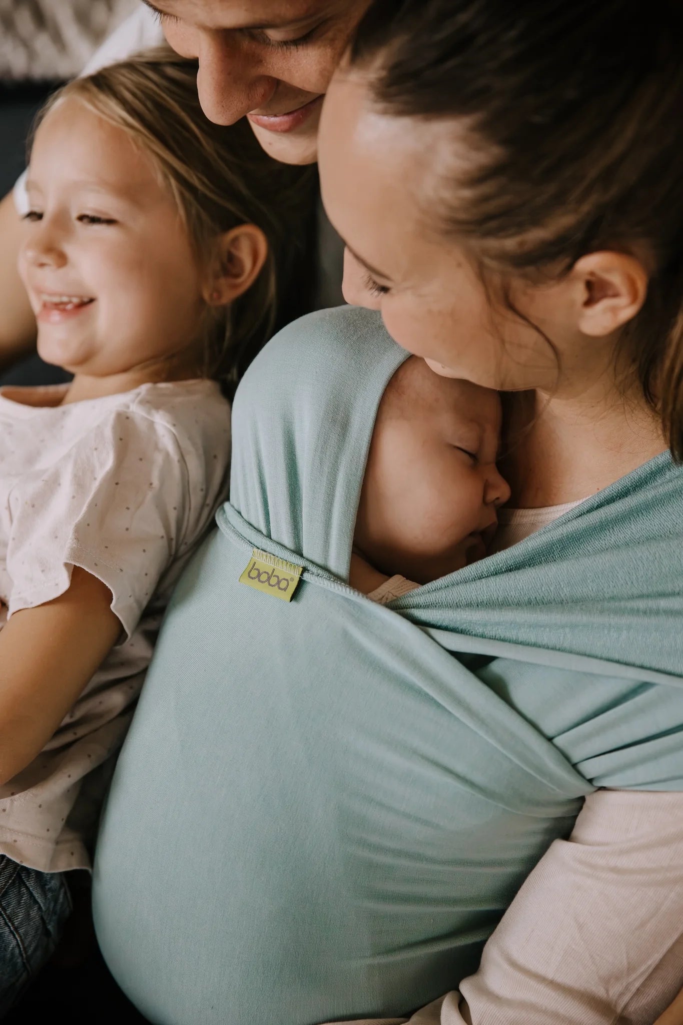 Fular elástico portabebés Boba Wrap Bambú Serenity Sea Mist Talla única