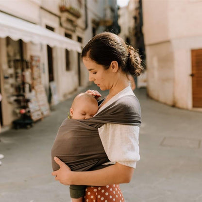 Fular elástico portabebé Boba Wrap Organic Dark Gray Talla única