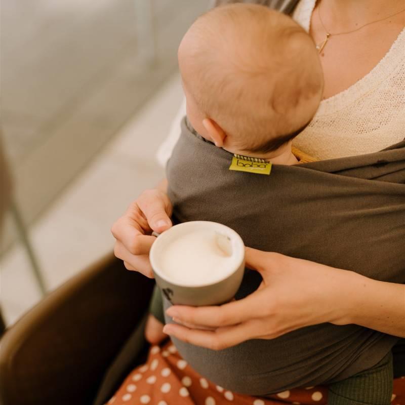 Fular elástico portabebé Boba Wrap Organic Dark Gray Talla única