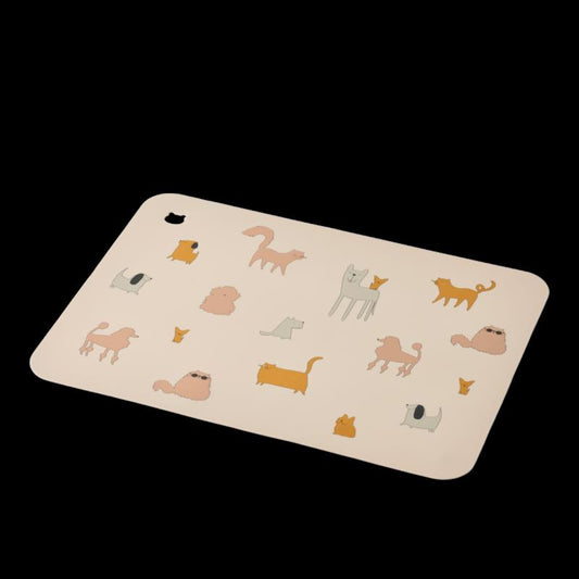 Jude Printed Placemat - Cats and Dogs / Sandy