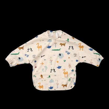 Merle Printed Cape Bib - Around the world / Sandy