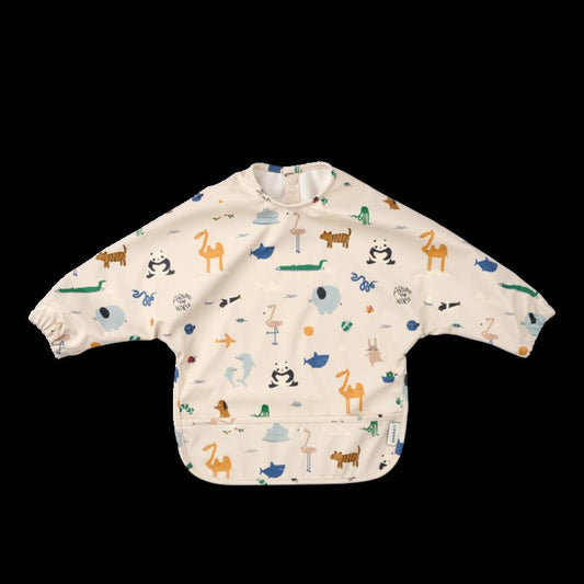 Merle Printed Cape Bib - Around the world / Sandy