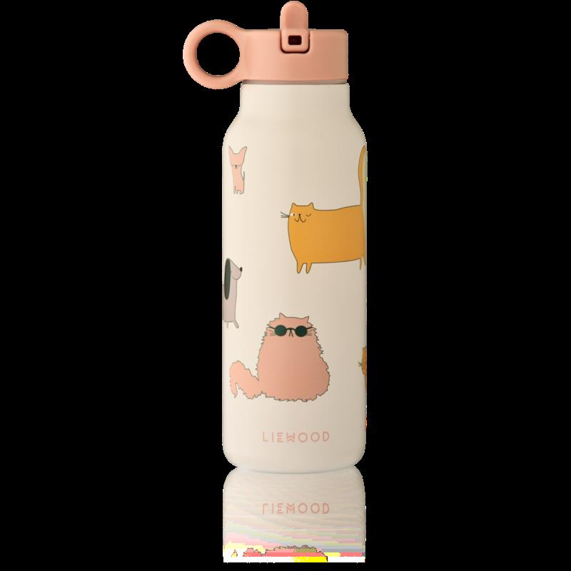 Falk Water Bottle 350 ml - Cats and Dogs / Sandy