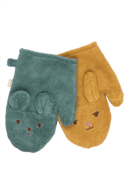 Bath Mitts - 2 pack - Bear and Bunny