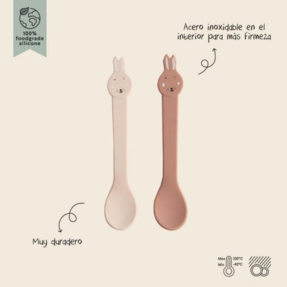 Silicona cuchara 2-pack - Mrs. Rabbit